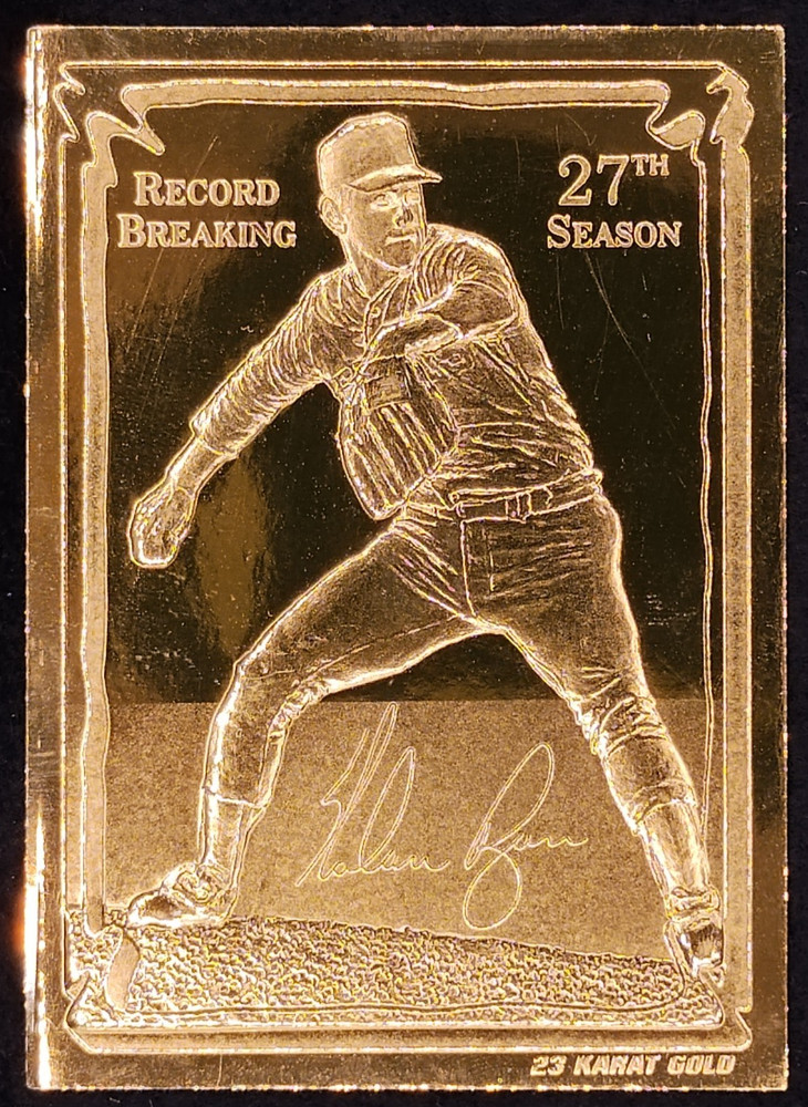 1993 Bleachers 23kt Gold Nolan Ryan Record Breaking 27th Season #34 SN5867/10000