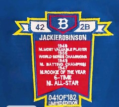 Jackie Robinson #42 Brooklyn Dodgers Jersey Size L Blue STITCHED LETTERING ⚾️