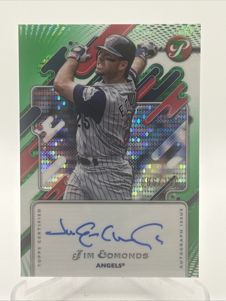 2025 Topps Pristine – Autographs Jim Edmonds #PA-JE Green Pristine Pulsar /150