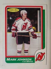 1986 87 OPC Hockey Card 112 Mark Johnson New Jersey Devils