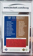 1995 Upper Deck Derek Jeter Minor League TOP 10 PROSPECTS HOF #1 GEM MINT 10 COA