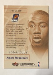 Amare Stoudemire 2002-03 Skybox USA Today Box Score Debut #15 of 15 1683/2002