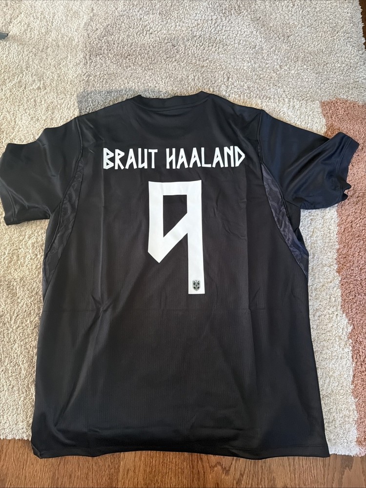 Braut #9 Haaland 2026 Away MEN Jersey Black L/XL Norway READ DESCRIPTION