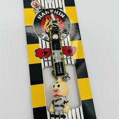 Hanshin Tigers Keychain Black Japan NPB Baseball Kinnikuman Belt Strap Mascot