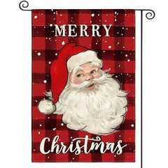 AVOIN colorlife Merry Christmas Santa Garden Size-12 x 18&Prime;, Red and Black