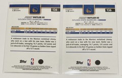 Jimmy Butler 2025-26 Topps 2 Card Lot – Base & Season Tip Off – NBA Warriors