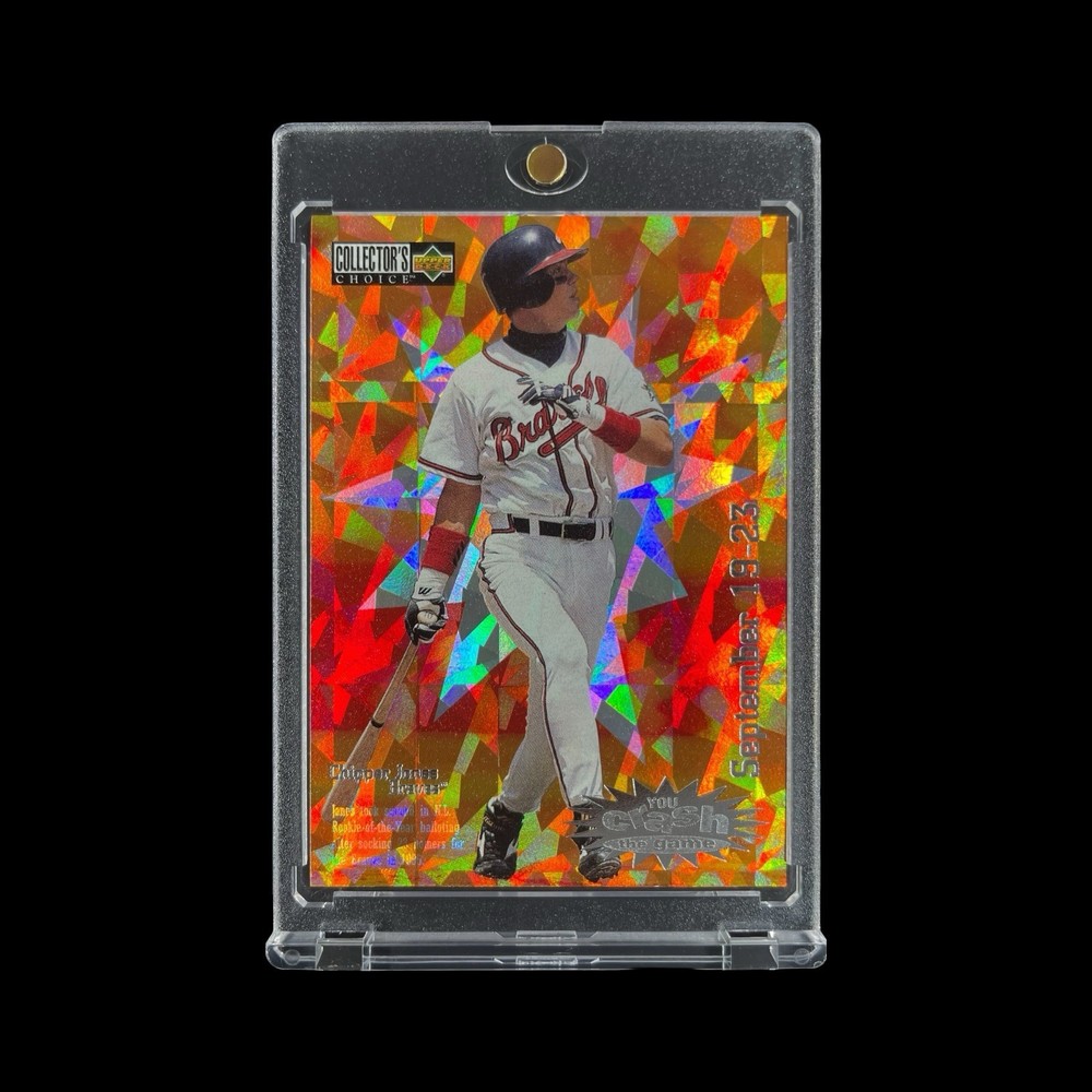 CHIPPER JONES RARE ORANGE CRACKED ICE CRASH CARD 1996 Upper Deck – Braves