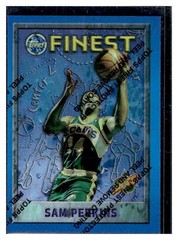 1995-96 Topps Finest Sam Perkins #94 Refractor w/Coating Seattle SuperSonics