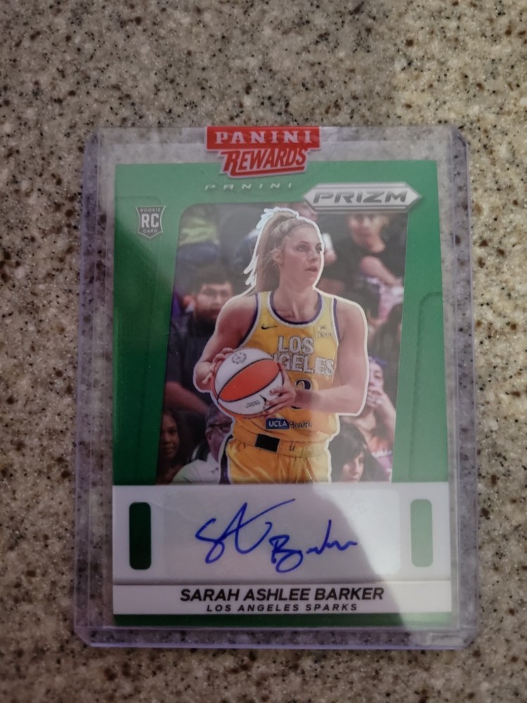 Panini 2025 Prizm WNBA Sarah Ashlee Barker Green Throwback Rookie Auto #TB-SAB