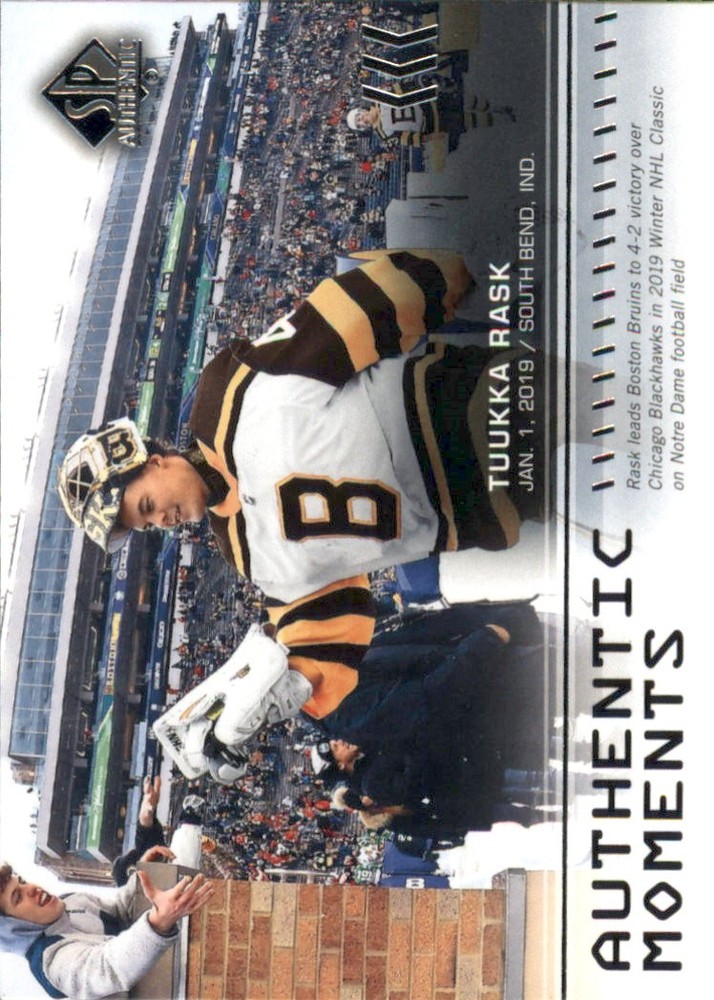 2019-20 SP Authentic #101 Tuukka Rask AM – HKY