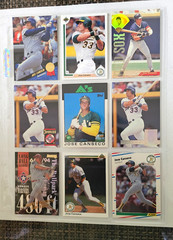 Jose Canseco Card Collection Lot (43 Cards) Varied