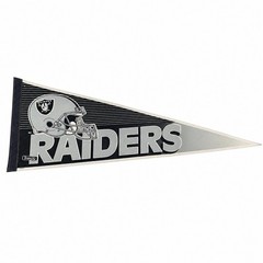 Vintage 1988-1992 WinCraft Raiders Pennant w/ (6 Player Autographs) Signed