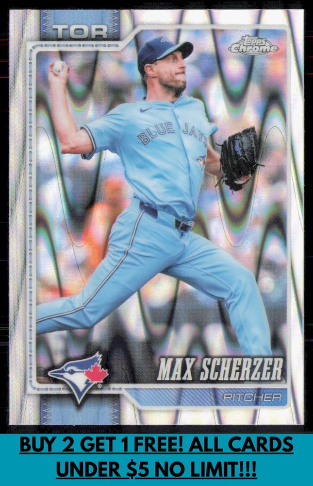 Max Scherzer 2026 Topps Chrome #148 Raywave Refractors