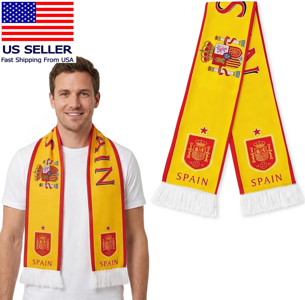 Soccer National Team Scarves, Soccer Fans Souvenir Double Side Flag Print Scarf