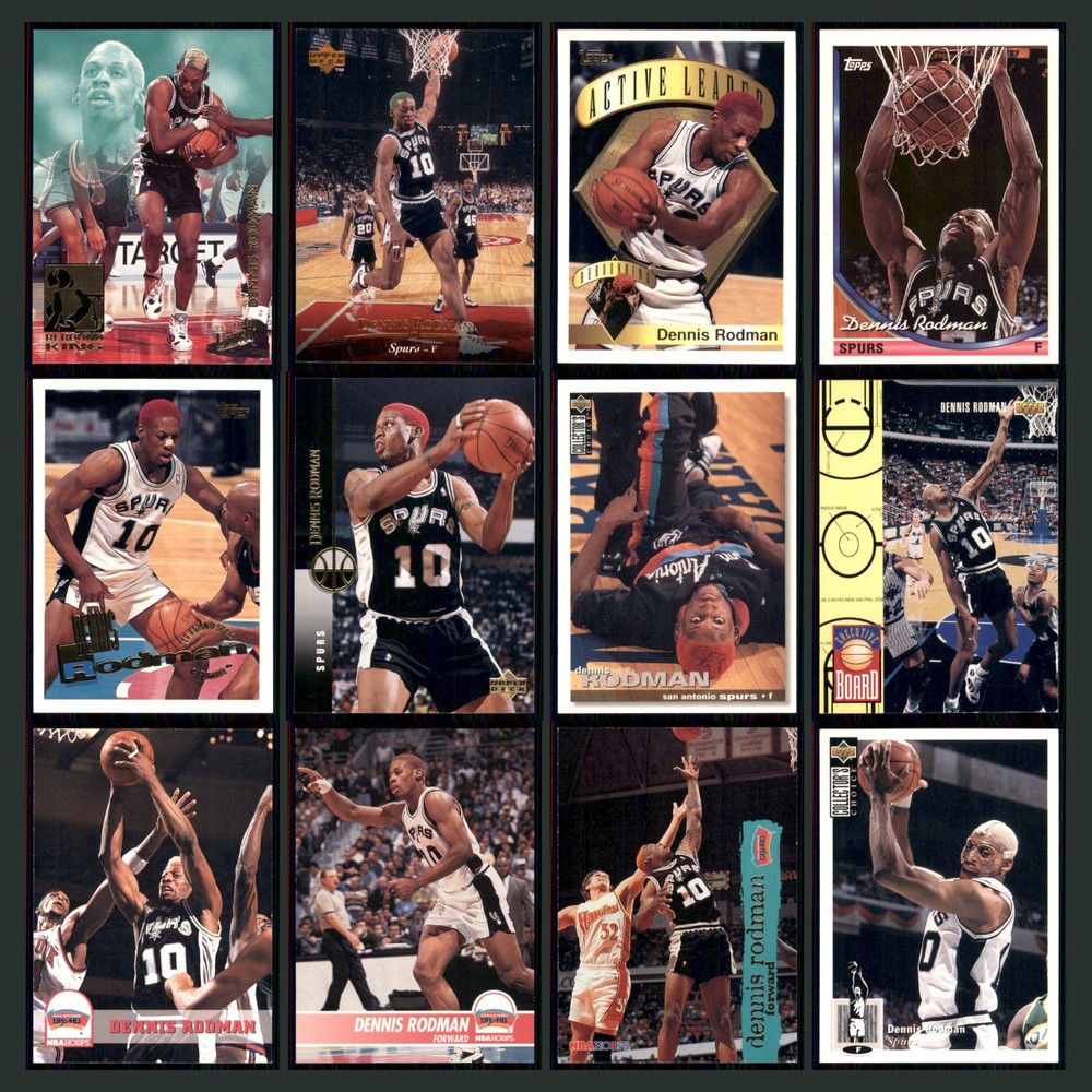Dennis Rodman Lot 12 Basketball Cards San Antonio Spurs Topps Fleer Upper Deck