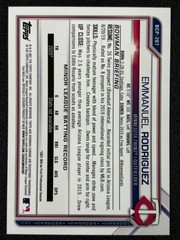 Emmanuel Rodriguez 2021 Bowman Chrome 1st Green Refractor 5/99 TWINS #BCP-207