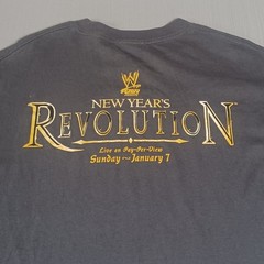 WWE Crew Shirt Mens XL 2005 New Years Revolution Puerto Rico Elimination Chamber