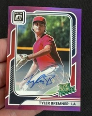Tyler Bremner Auto 19/99 Purple Optic Prizm #177 Rated Prospect – 2026 Donruss