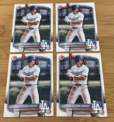 2025 Bowman 4 card lot Kellon Lindsey – BP-137 Dodgers