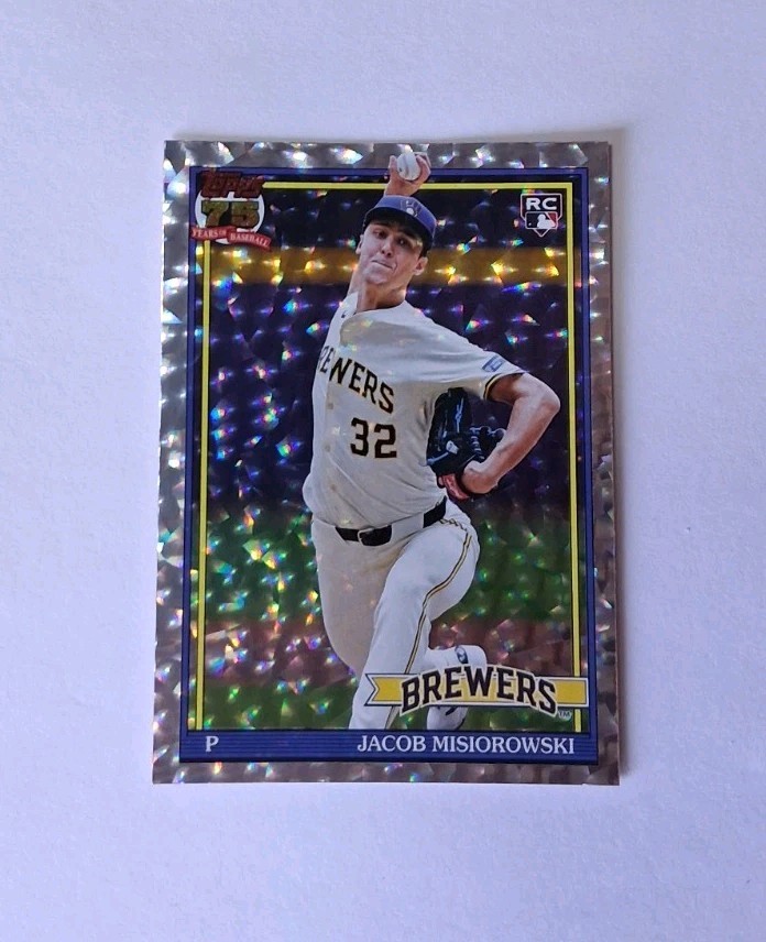 2026 Topps Series 1 #T91-74 Jacob Misiorowski silver crackle foil RC