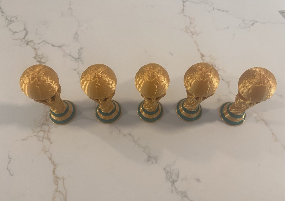 Five (5) FIFA World Cup Replica Trophies – 4 Inches Tall