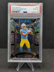 2023 Panini Select – Suite Level Quentin Johnston #453 Disco Prizm (RC) PSA 10