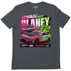 NEW RYAN BLANEY #12 BODY ARMOR NASCAR CHARCOAL SHORT SLEEVE TEE SHIRT PC450