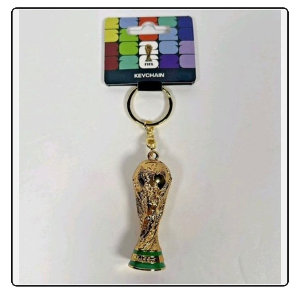 NEW OFFICIAL WORLD CUP 2026 3.5&Prime; 3D TROPHY REPLICA Key Chain Keychain