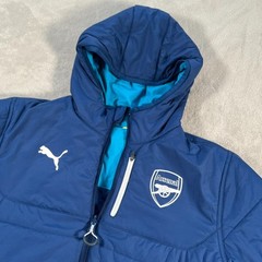 PUMA Arsenal FC Soccer Hooded Full Zip Reversible Jacket Blue Men&rsquo;s Size Medium