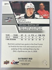 2025-26 Upper Deck CHL #311 Ethan Belchetz Outburst Red #/25