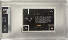 2018 Panini Impeccable Silver NFL Shields #NFL-18 Randy Moss/15 PSA 9 Silver Bar