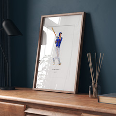 A.J. Ewing New York Mets Baseball 8×10 Print Poster Art Illustrated AJ