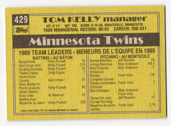 1990 O-Pee-Chee #429 Tom Kelly Twins