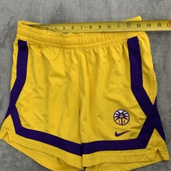 Nike Shorts Womens Medium Los Angeles Sparks WNBA Team Player Issue Yellow