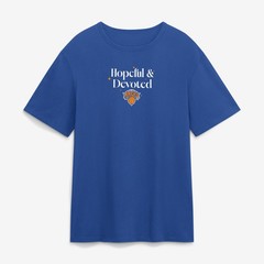 Men&rsquo;s Fanatics Blue New York Knicks Hopeful & Devoted Legacy Cotton T-Shirt