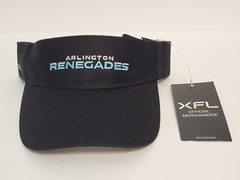 Dallas Arlington Renegades UFL XFL Football Black Adjustable Visor Official NWT