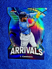 2024 Topps Finest Arrivals Junior Caminero Rookie Die-Cut /125 Refractor RC MINT