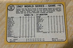 1968 TOPPS RED SOX RICO PETROCELLI SOCKS TWO HOMERS AUTOGRAPH INSCRIPTION #156