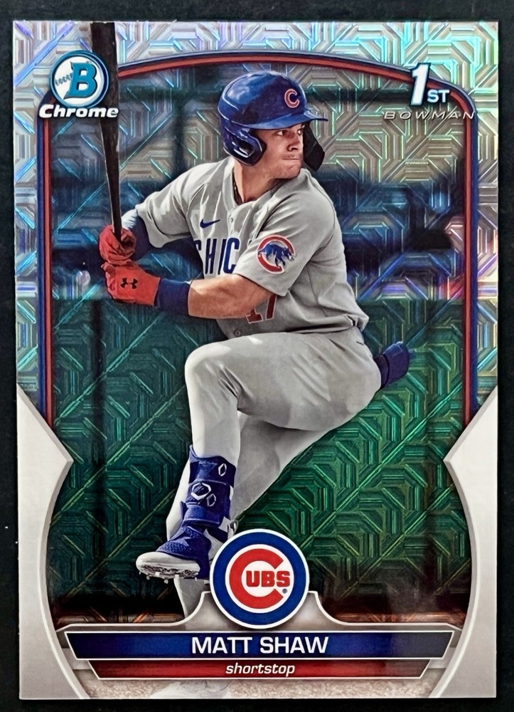 MATT SHAW 2023 1st Bowman Draft Asia Edition Chrome Mojo Refractor #BDC-33 SP
