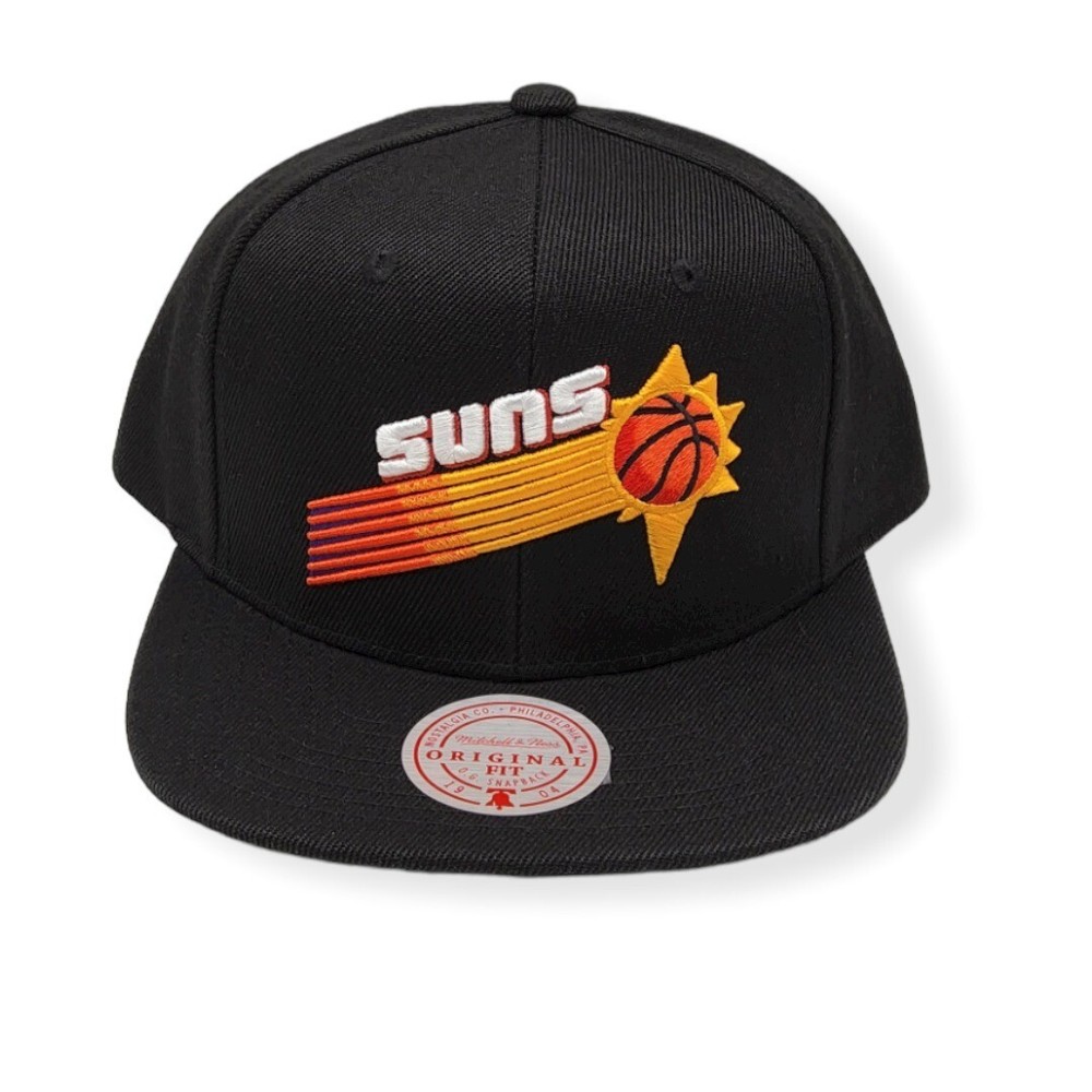Mitchell & Ness Phoenix Suns Core Basic HWC Black Adjustable Snapback Hat Cap