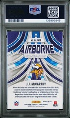 2024 Panini R&S JJ McCarthy #AJMY Airborne Red Plaid Rookie Card PSA 10