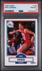 1990 FLEER #142 MIKE GMINSKI PSA 8 NM-MT