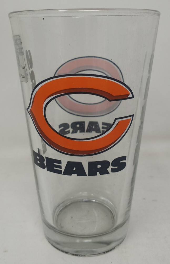 NFL Chicago Bears Football 16 Oz Pint Beer Drinking Glass 5 3/4&Prime; Tall