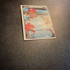 1967 Topps HOF Orlando Cepeda #20 St. Louis Cardinals Set Break Poor