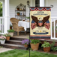4th of July Decorations – 250th Anniversary 12 x 18 inches, Red and Blue