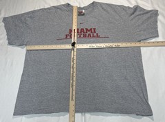 Miami University Football Shirt XXL Nike RedHawks Gray Red