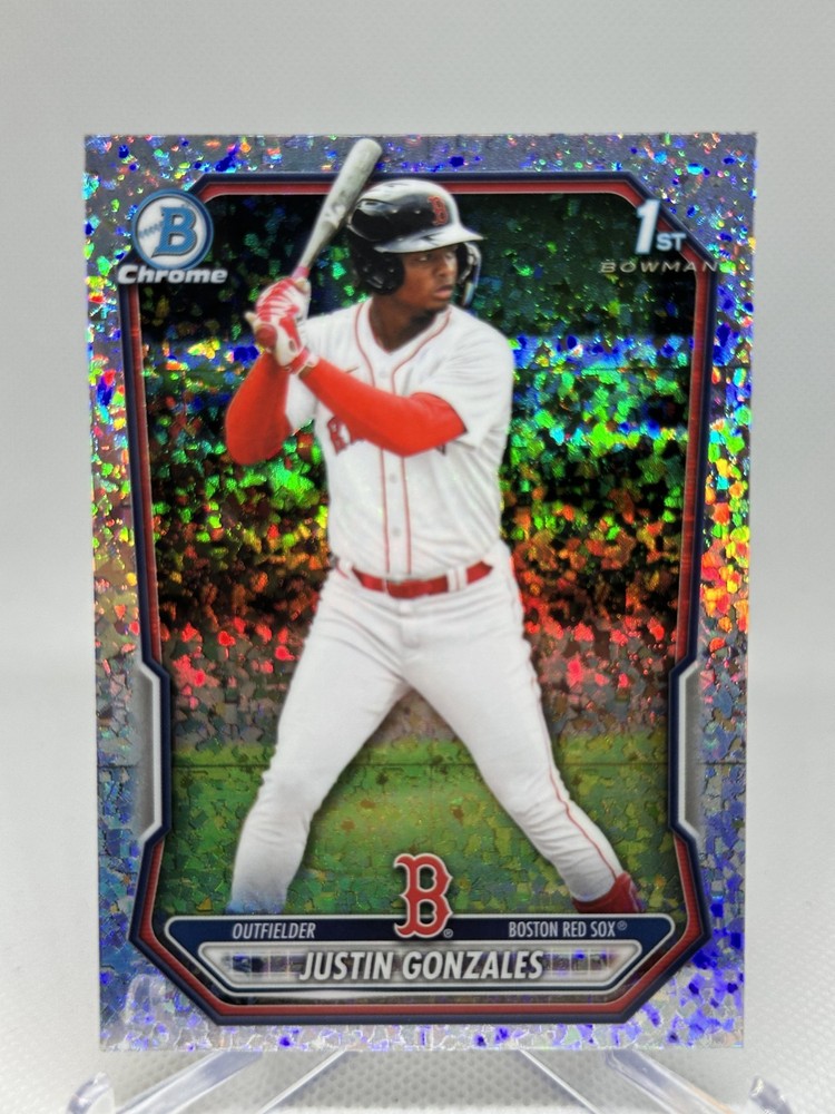 2026 Bowman Justin Gonzales Mini Diamonds Refractor 1st Bowman Red Sox