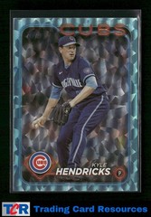 2024 Topps #567 Kyle Hendricks Aqua Crackle Foil #/399