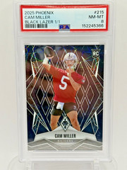 2025 Panini Phoenix Black Lazer 1/1 Cam Miller True One of One RC NDSU