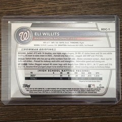 2025 Bowman Draft – Chrome Eli Willits #BDC-1 Green Mojo Refractor /99 (RC)